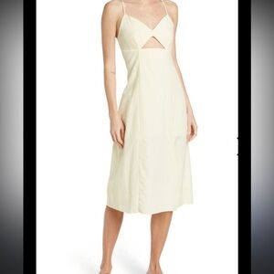 Butter Yellow Dress with Cutout Detail